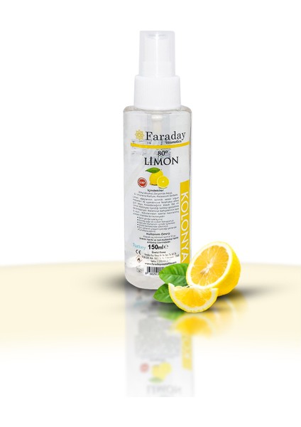 Limon Kolonyası 150 Ml 80 Derece