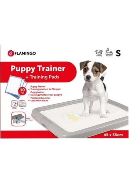 Flamingo Köpek Eğitim Pedi Altlığı ve 10 Adet Eğitim Pedi - Small