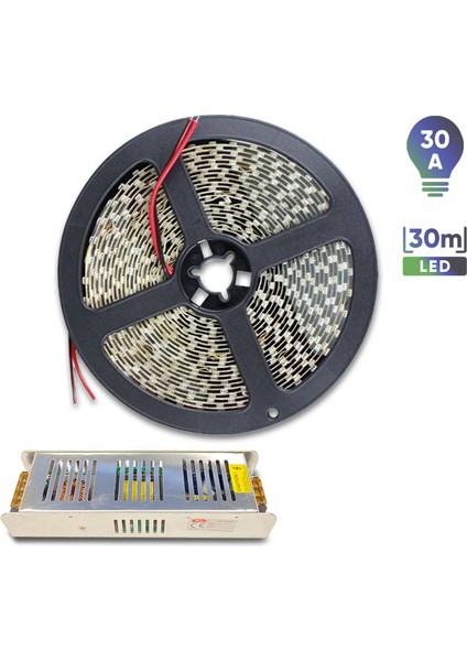 Ycl 30M Beyaz Şerit LED 30A Adaptör