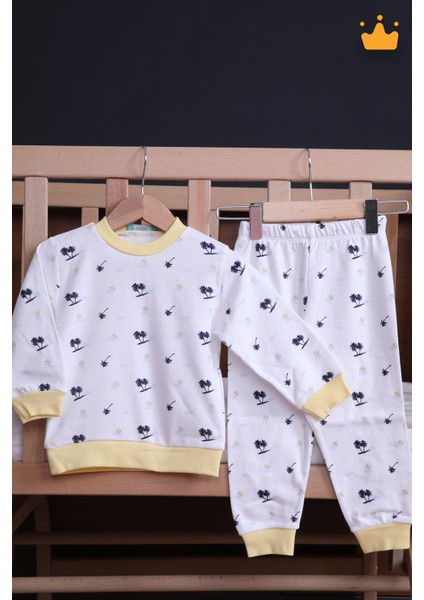 Babyhola 1-6 Yaş Unisex Kız Erkek Çocuk Pijama Takımı Ev Giyim Eşofman Takımı