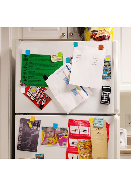 Colorful Magnet Clips Square Magnetic Steel Clips 4 Pack Refrigerator Magnetic Clips (Yurt Dışından)