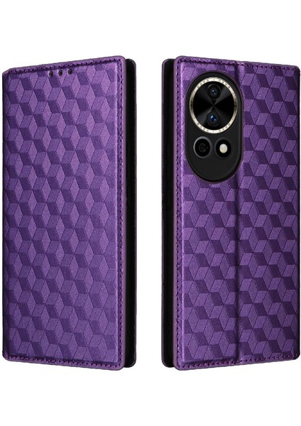Huawei Nova 12 Manyetik 3D Desen Pu Deri Telefon Kılıfı (Yurt Dışından)