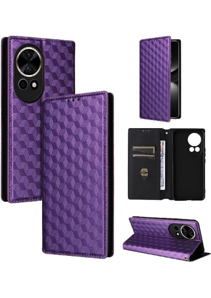 Huawei Nova 12 Manyetik 3D Desen Pu Deri Telefon Kılıfı (Yurt Dışından)