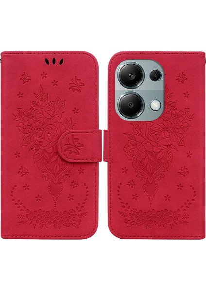 Xiaomi Redmi Not 13 Pro 4g Kabartma Gül Çiçekler Telefon Kılıfı (Yurt Dışından)