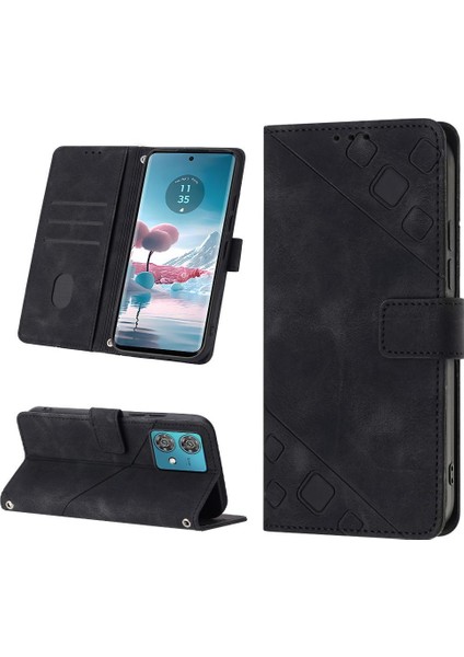 Motorola Moto Kenar 40 Neo Manyetik Deri Telefon Kılıfı (Yurt Dışından)
