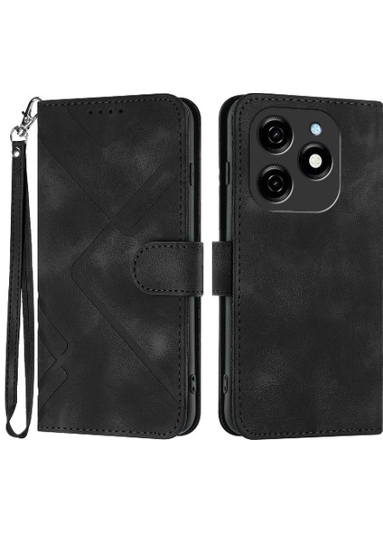 Standı Tecno Spark 20 Manyetik Pu Deri Telefon Kılıfı (Yurt Dışından)