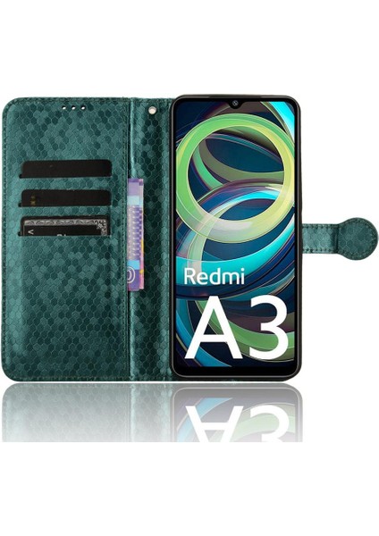 Xiaomi Redmi A3 Geometrik Desen Manyetik Toka Deri Telefon Kılıfı (Yurt Dışından) fırsatları