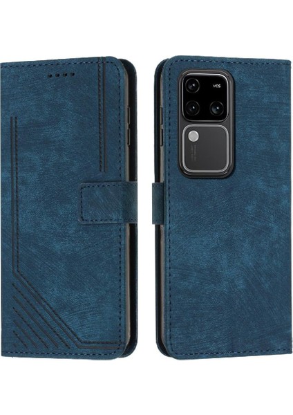 Vıvo V30 5G/V30 Pro 5g Pu Deri Yan Toka Telefon Kılıfı (Yurt Dışından)