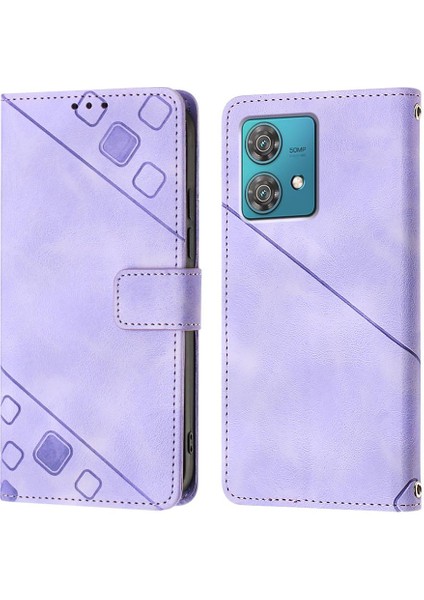 Motorola Moto Kenar 40 Neo Manyetik Deri Telefon Kılıfı (Yurt Dışından)
