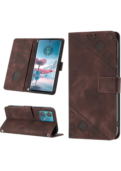 Motorola Moto Kenar 40 Neo Manyetik Deri Telefon Kılıfı (Yurt Dışından)