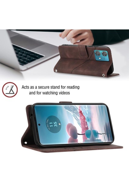 Motorola Moto Kenar 40 Neo Manyetik Deri Telefon Kılıfı (Yurt Dışından) fırsatları