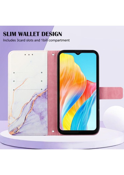 Oppo A38 4g Mermer Desen Pu Deri Telefon Kılıfı (Yurt Dışından) indirimleri