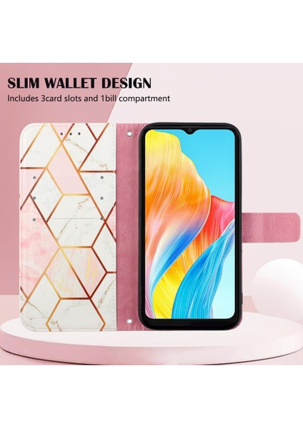 Oppo A38 4g Mermer Desen Pu Deri Telefon Kılıfı (Yurt Dışından) indirimleri