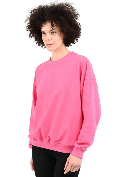 Luna Kadın Pembe Günlük Stil Sweatshirt 24YKTL13D22-PMB