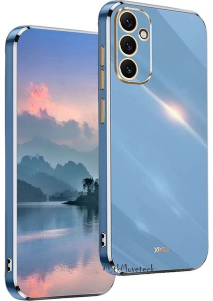 Samsung Galaxy A35 Kılıf Kamera Korumalı Parlak Gold Kenarlı Altın Detaylı Yumuşak Silikon Kapak