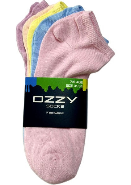 Ozzy Socks 5 Çift Karışık Renkli Pamuklu Çocuk Kısa Patik Çorap