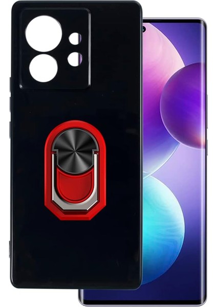 Infinix Zero 30 4g Kılıf Kamera Korumalı Yüzüklü Kickstand Mat Kapak