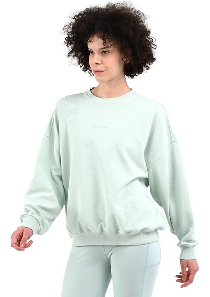 Luna Kadın Yeşil Günlük Stil Sweatshirt 24YKTL13D22-YSL