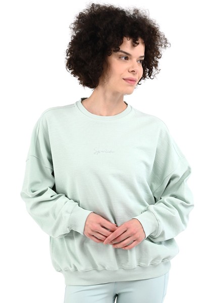 Luna Kadın Yeşil Günlük Stil Sweatshirt 24YKTL13D22-YSL indirimleri