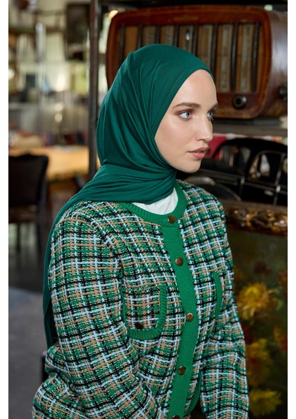 Cozy Penye Şal Zümrüt Yeşili
