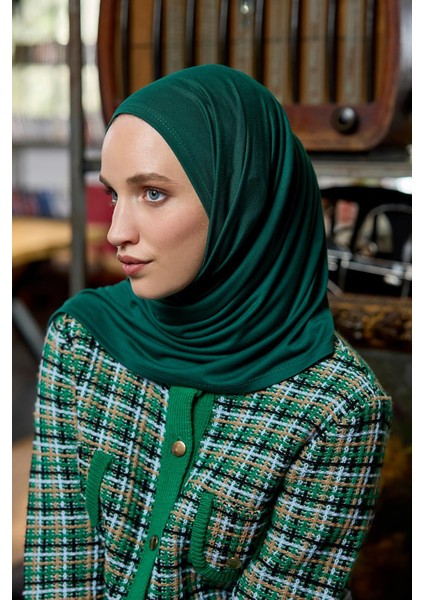 Cozy Penye Şal Zümrüt Yeşili