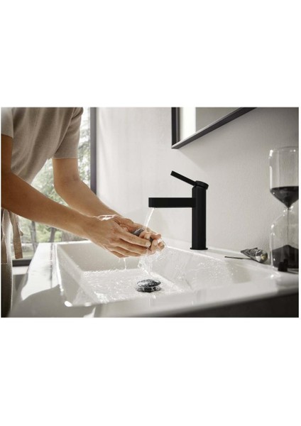 Finoris Lavabo Bataryası 110 Sifon Kumandalı Satin Siyah