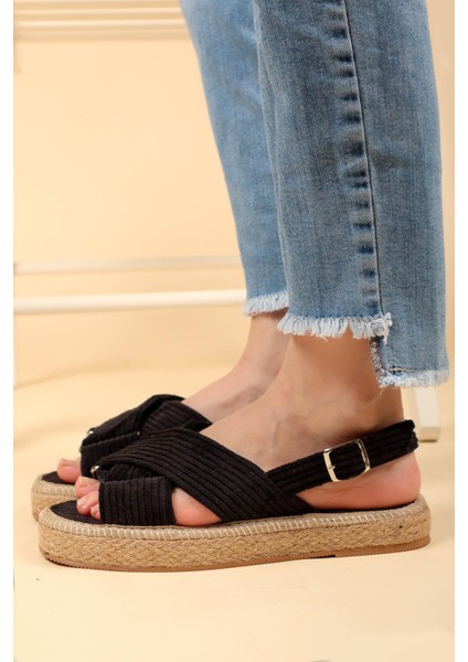 Kadife Çapraz Sandelet Siyah fırsatları