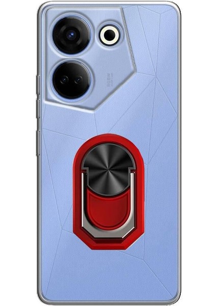 Tecno Camon 20 Pro 4g Kılıf Kamera Korumalı Yüzüklü Kickstand Mat Kapak