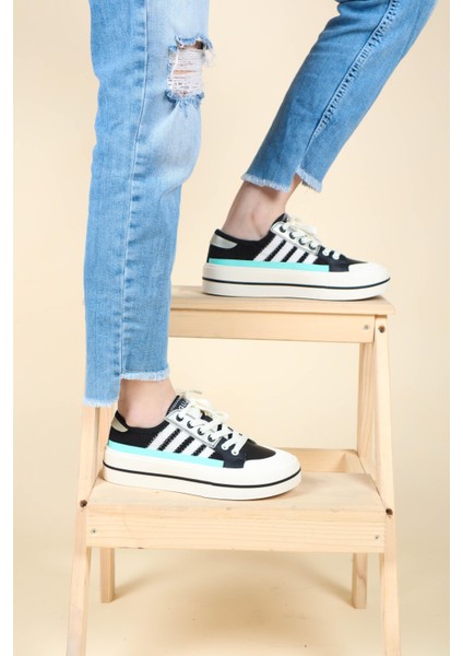 Guja Cilt Garnili Keten Sneakers Siyah fiyatları