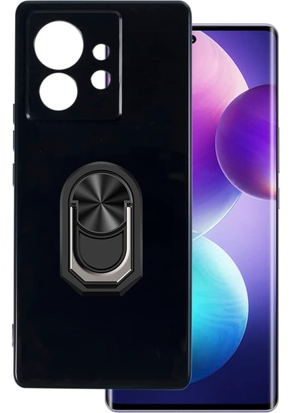 Infinix Zero 30 4g Kılıf Kamera Korumalı Yüzüklü Kickstand Mat Kapak