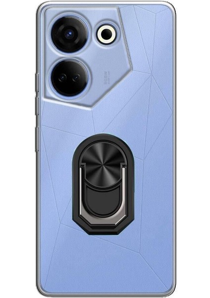 Tecno Camon 20 Pro 4g Kılıf Kamera Korumalı Yüzüklü Kickstand Mat Kapak