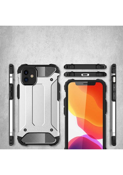 iPhone 12 Pro - Uyumlu Zore Crash Silikon Kapak-Gri