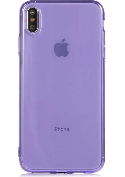iPhone Xs Max 6.5 - Uyumlu Zore Mun Silikon-Mor