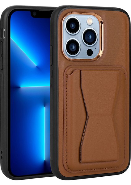 iPhone 12 Pro Max - Uyumlu Kartlıklı Standlı ​pu Deri Zore Memo Kapak-Siyah