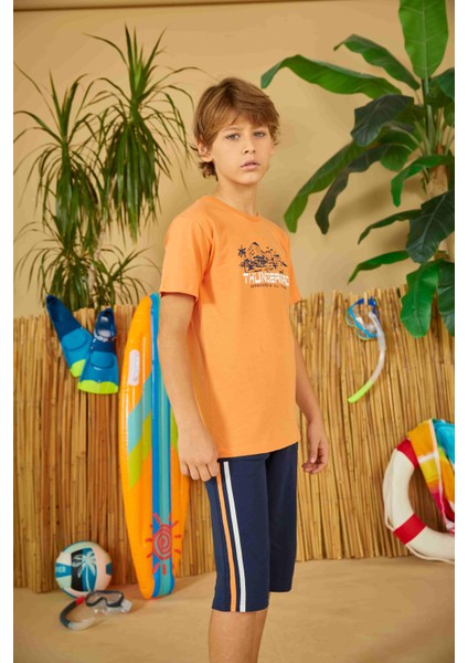 Erdem Weweus Turuncu Erkek Çocuk Pijama Takımı 811
