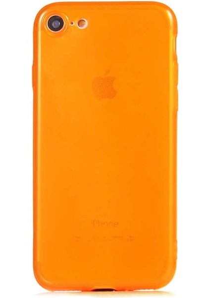 iPhone 8 - Uyumlu Zore Mun Silikon-Turuncu