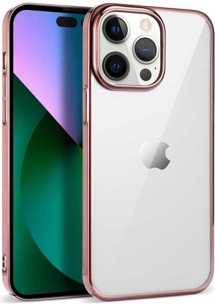 iPhone 14 Pro Max - Uyumlu Zore Pixel Kapak-Rose Gold