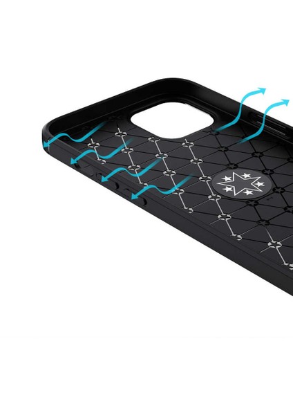iPhone 13 - Uyumlu Zore Ravel Silikon Kapak-Siyah-Kırmızı