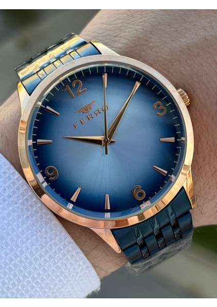 Çelik Kordon 30 mt Su Geçirmez Erkek Kol Saat EFM11932-T