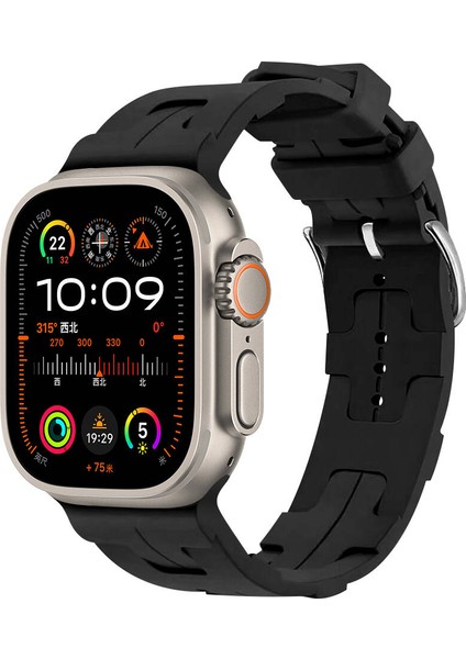 Watch Ultra 49MM Krd-92 Uyumlu Kordon Zore Siyah