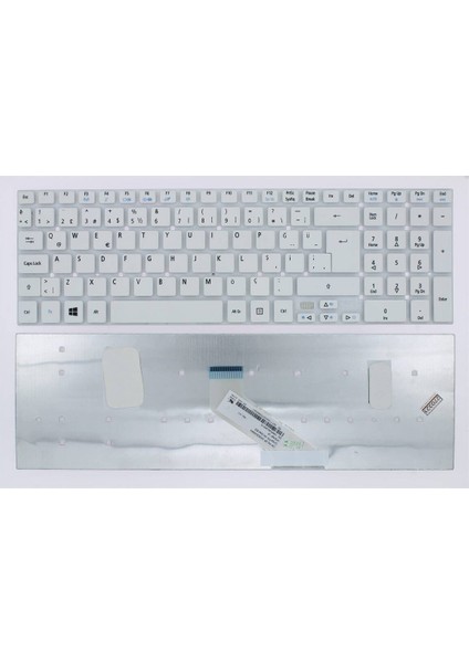 Acer ile Uyumlu Aspire V3-772G-747A321.5TMAKK, V3-772G 5420121TMAMM Klavye Beyaz