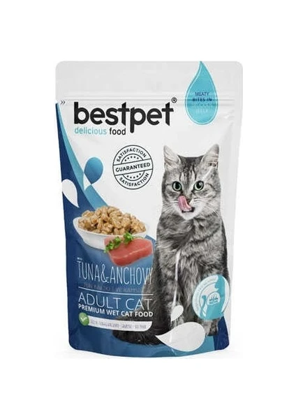 Ton Balıklı ve Hamsili Jelly Kedi Yaş Maması 85 GR