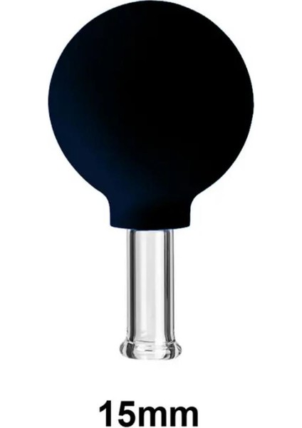 Silikon Vakumlu Göz ve Burun Çevresi Cam Masaj Kupası No:1 Siyah