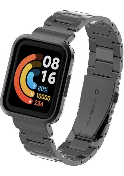 Xiaomi Redmi Watch (Mi Watch Lite) Uyumlu Krd-60 Metal Kordon Zore Siyah indirimleri