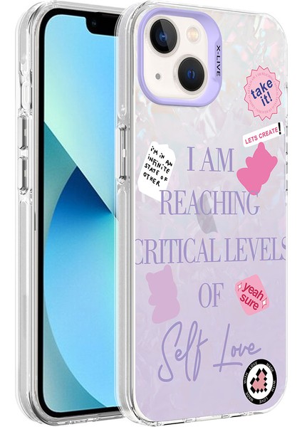 iPhone 13 - Uyumlu Mermer Desenli Zore Marbello Kapak-Mor