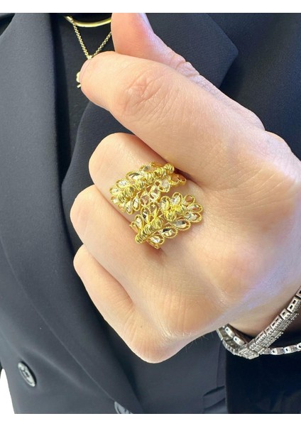 Başak Modeli Dorika Toplu Maraş Işçiliği Altın Yüzük
