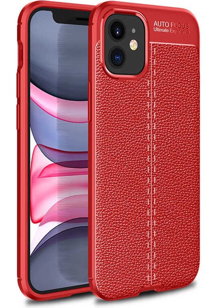 iPhone 12 - Uyumlu Zore Niss Silikon Kapak-Kırmızı
