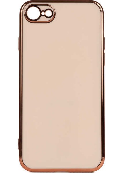 iPhone Se 2022 - Uyumlu Zore Bark Kapak-Rose Gold