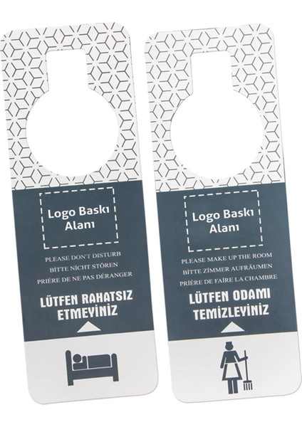 Otel Buklet Logo Baskısız Kapı Kolu Talimatı 1000 Adet