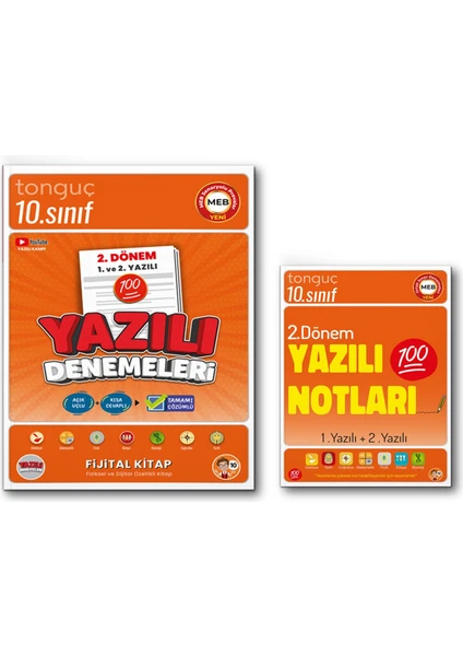 Tonguç Akademi 10. Sınıf 2. Dönem 1 ve 2. Yazılı Notları ve Denemeleri